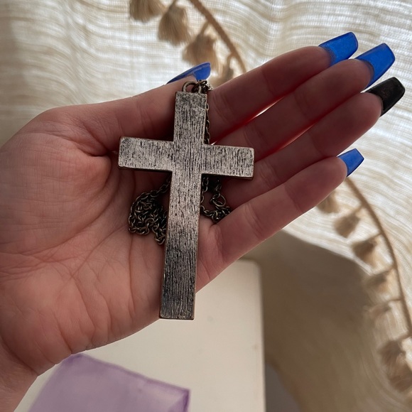 Studded Cross Necklace - Picture 5 of 6